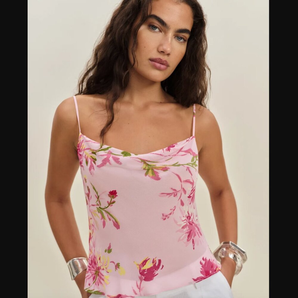 New Reformation Astra Top - Chrysanthemum